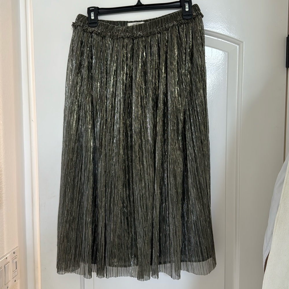 Isabel Marant pleated skirt, shimmery, silver size s/m